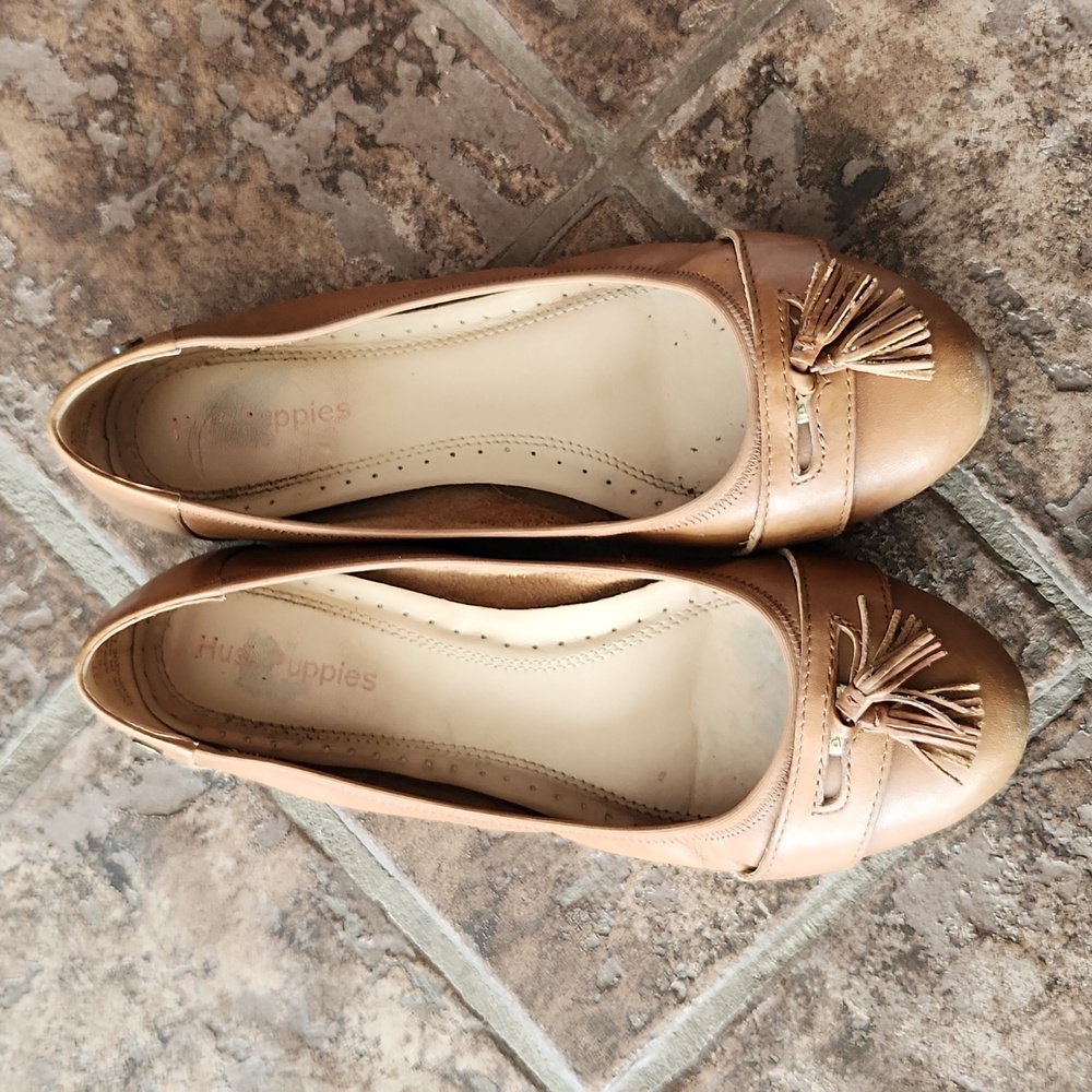 Hush Puppies Light Brown Ballet Flats with Tassels